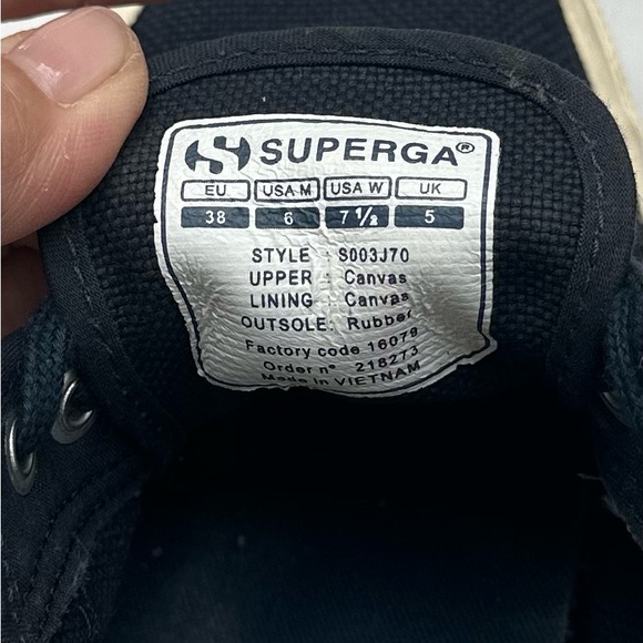 SUPERGA COTU Classic Navy Canvas US 7.5 Wide/EU 38 - Picture 3 of 7